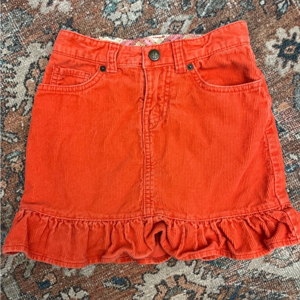 Lands' End Kids Size 6 orange corduroy Skort - Picture 1 of 5